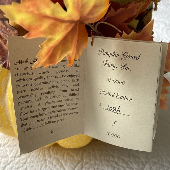 Mark Roberts Pumpkin Gourd Fairy Fall Bouquet Botanical Decor Limited Edition - Picture 6 of 15